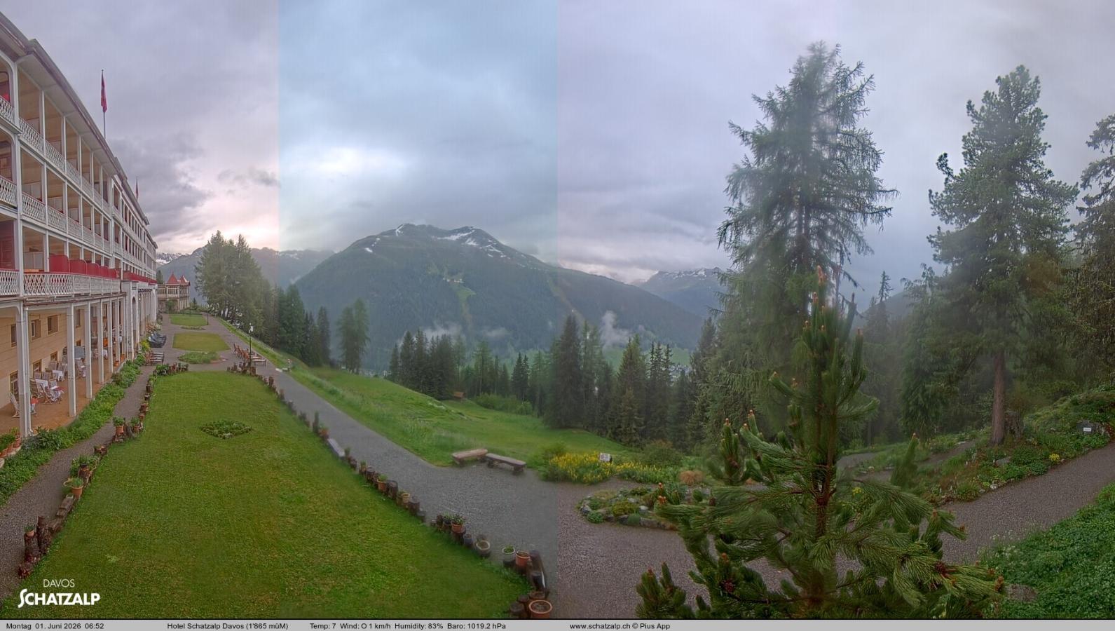 Webcam Davos Jakobshorn: Terasse Hotel Schatzalp
