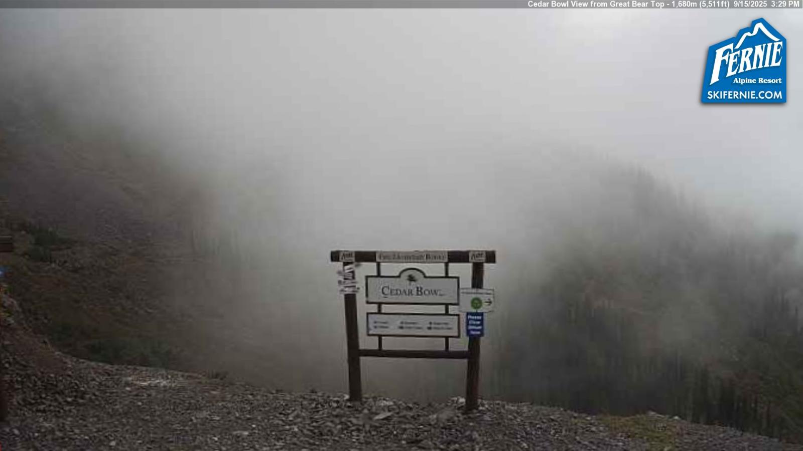 Webcam Fernie: Cedar Bowl