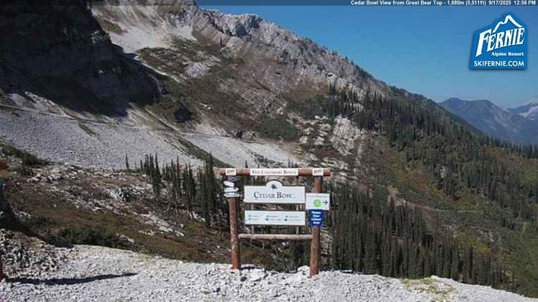 Webcam Fernie: Cedar Bowl