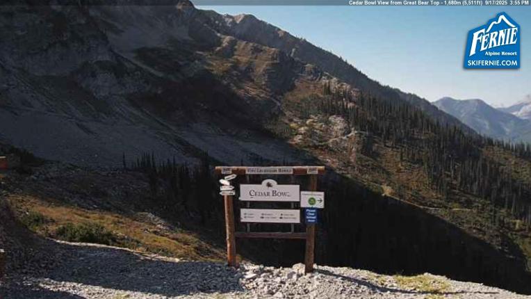 Webcam Fernie: Cedar Bowl