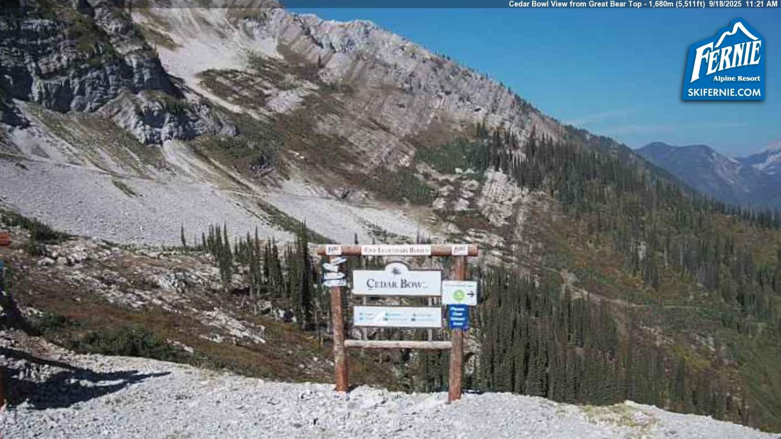 Webcam Fernie: Cedar Bowl