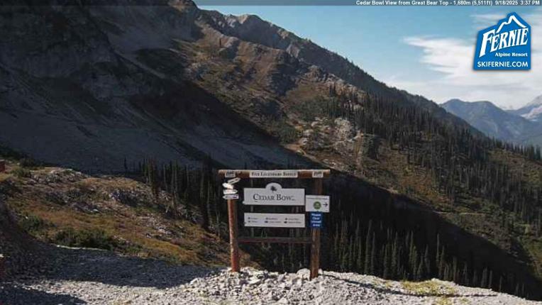 Webcam Fernie: Cedar Bowl