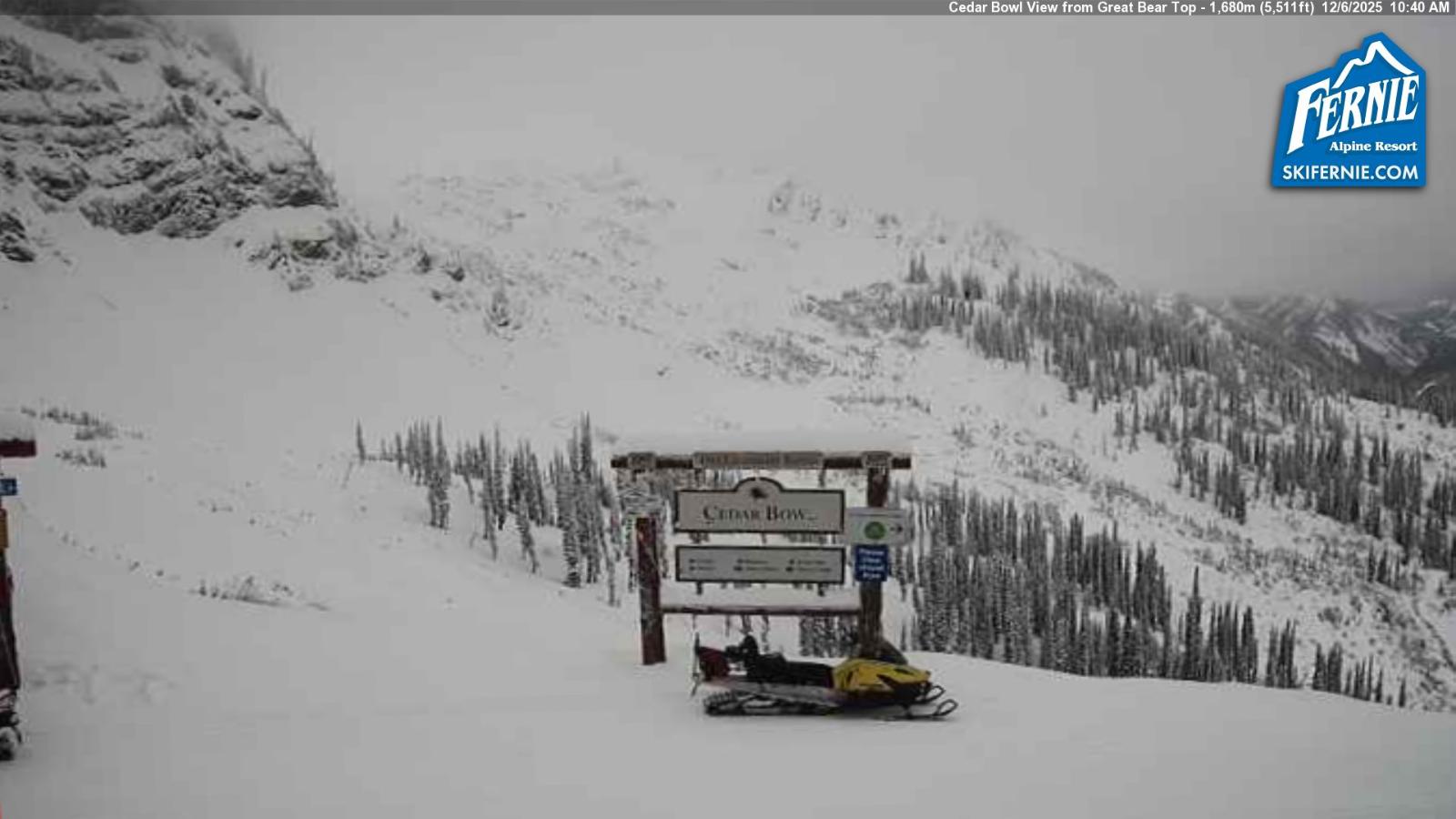 Webcam Fernie: Cedar Bowl