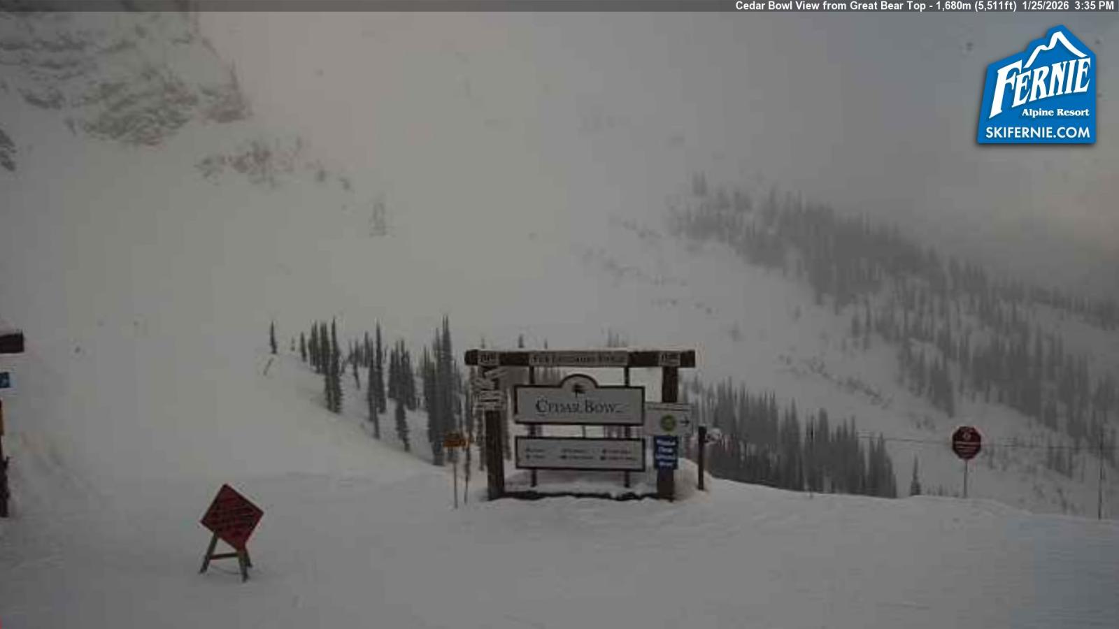 Webcam Fernie: Cedar Bowl