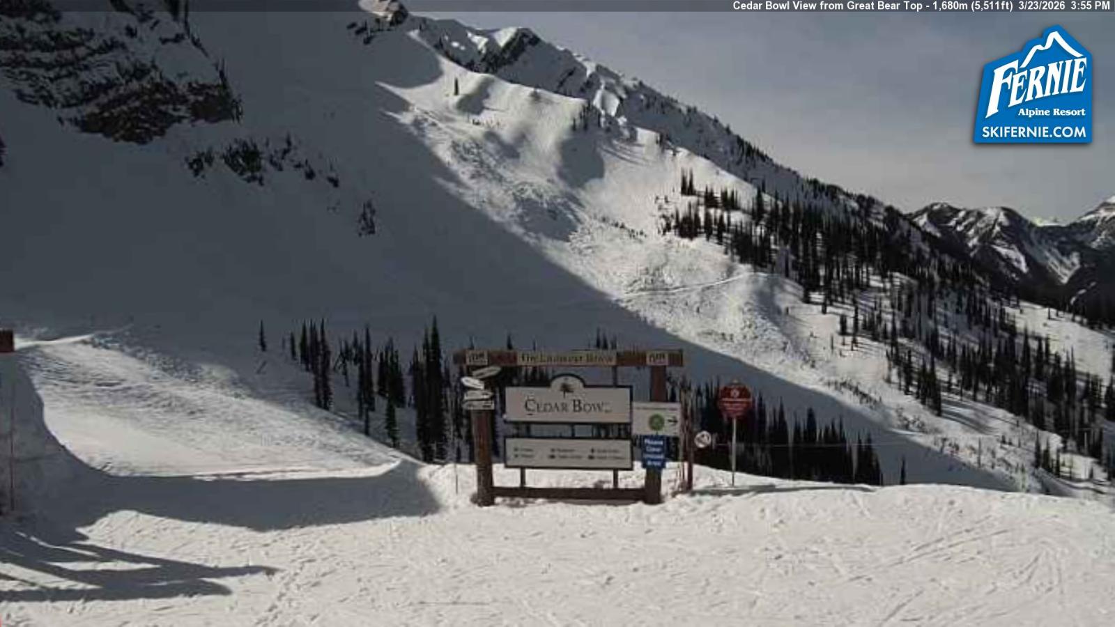 Webcam Fernie: Cedar Bowl