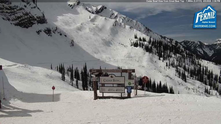Webcam Fernie: Cedar Bowl