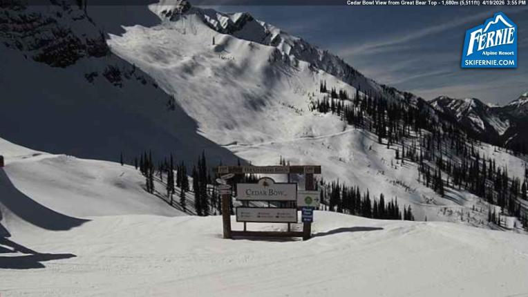 Webcam Fernie: Cedar Bowl