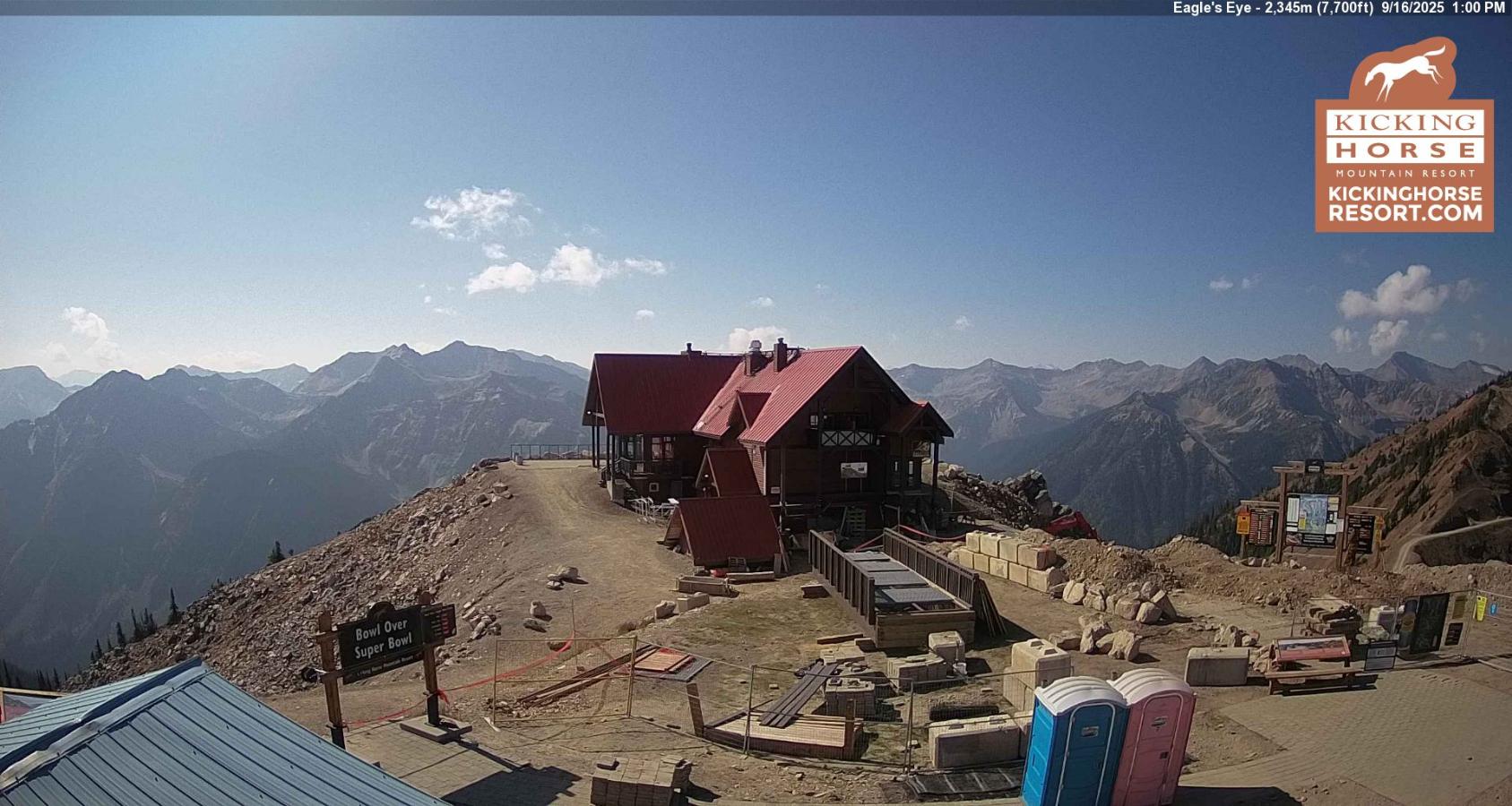 Webcam Kicking Horse: Eagles Eye Restaurant