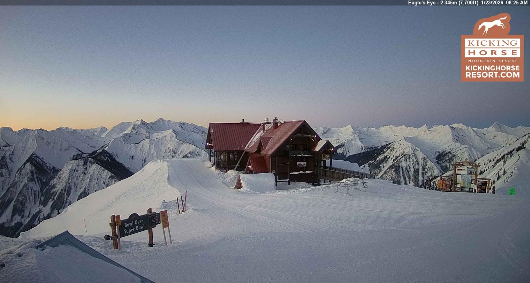 Webcam Kicking Horse: Eagles Eye Restaurant