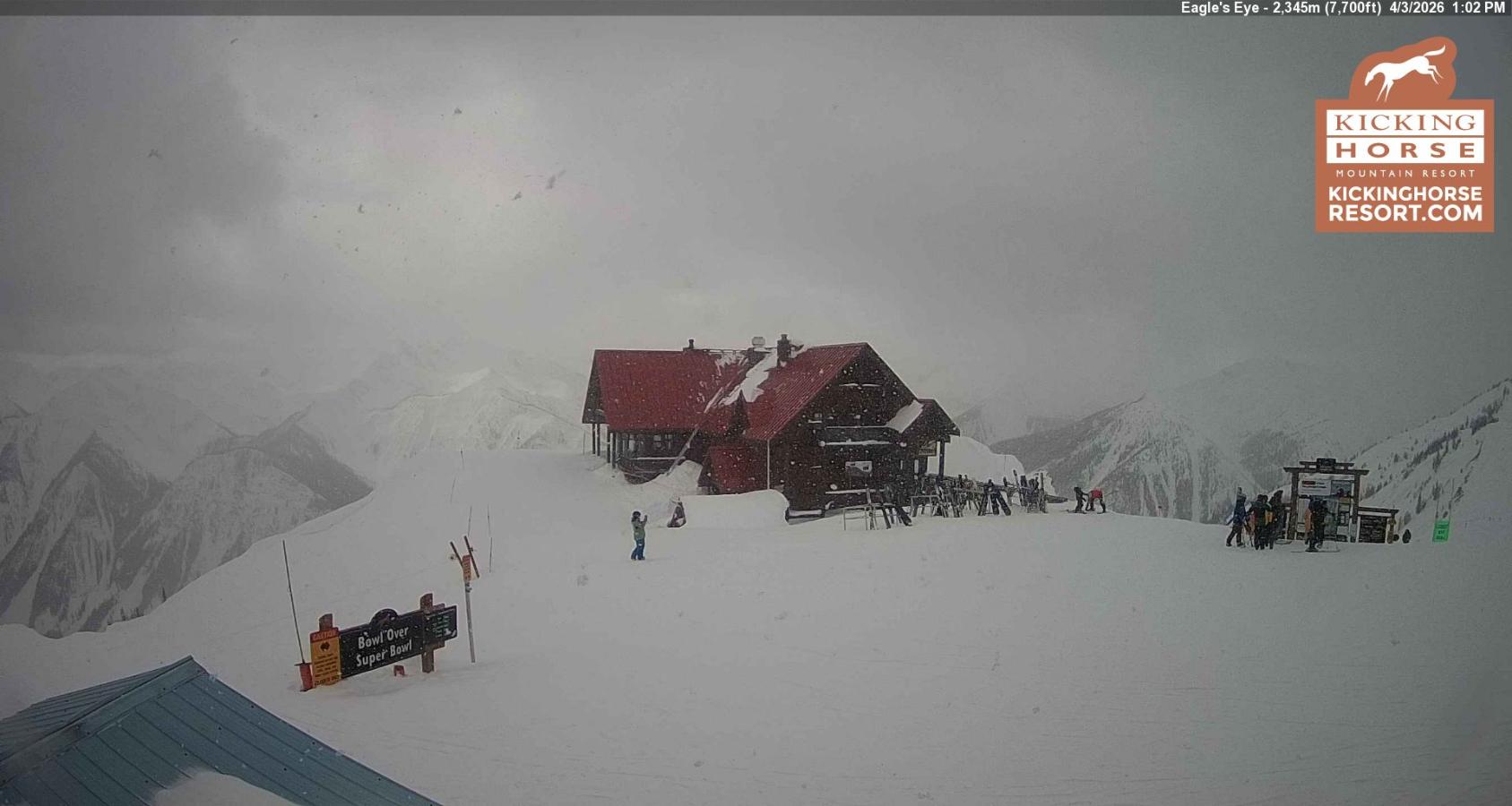 Webcam Kicking Horse: Eagles Eye Restaurant