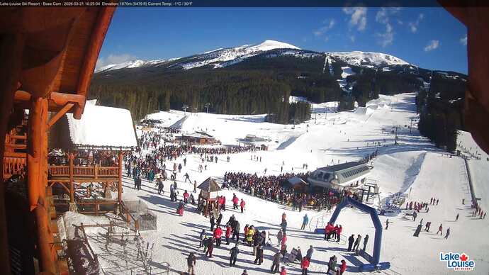 Webcam Lake Louise: Front Side - Whitehorn Summit