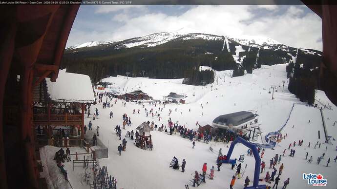 Webcam Lake Louise: Front Side - Whitehorn Summit