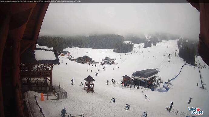 Webcam Lake Louise: Front Side - Whitehorn Summit