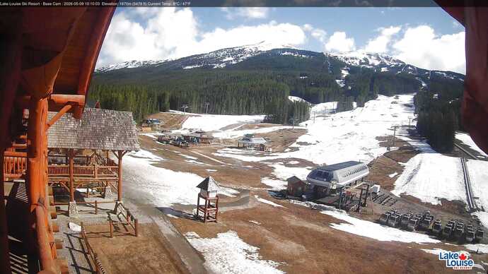 Webcam Lake Louise: Front Side - Whitehorn Summit