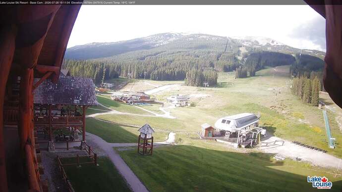 Webcam Lake Louise: Front Side - Whitehorn Summit