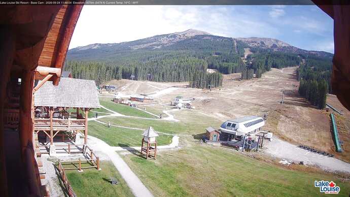Webcam Lake Louise: Front Side - Whitehorn Summit