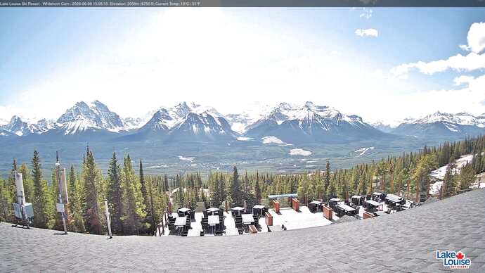 Webcam Lake Louise: Whitehorn Bistro Patio
