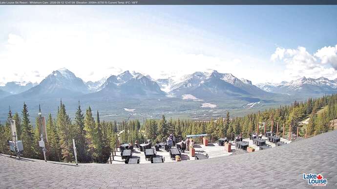 Webcam Lake Louise: Whitehorn Bistro Patio