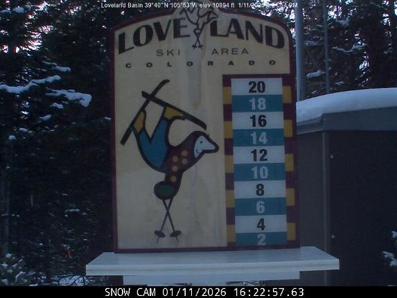 Webcam Loveland: Snow stake