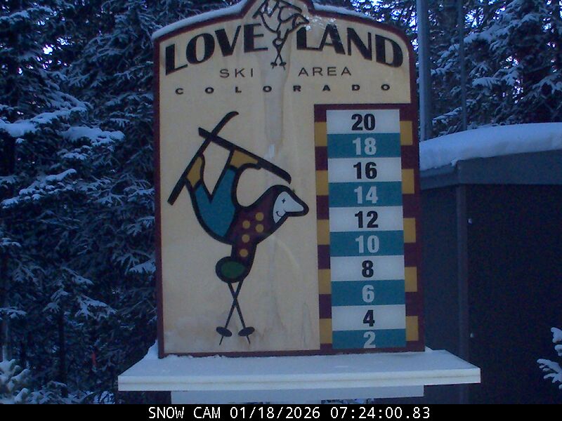 Webcam Loveland: Snow stake