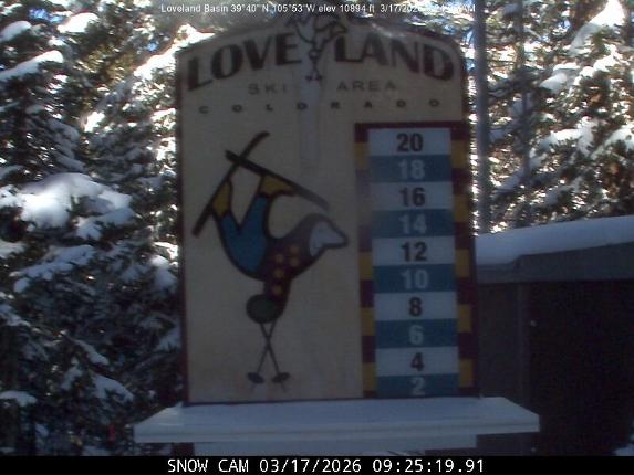 Webcam Loveland: Snow stake