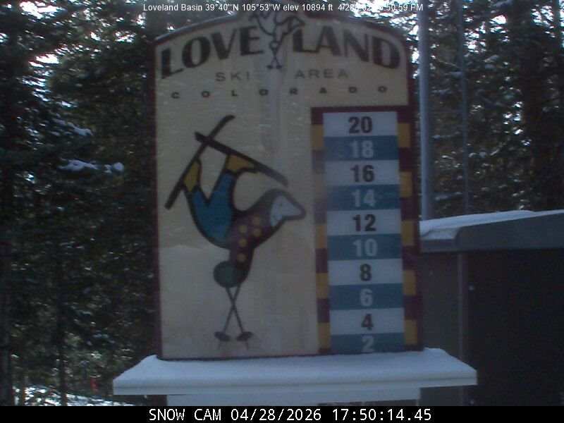 Webcam Loveland: Snow stake