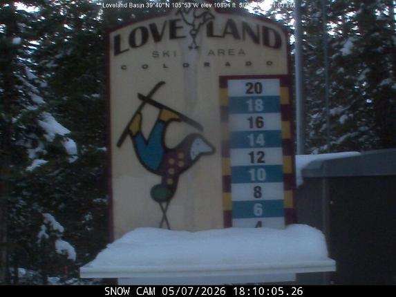 Webcam Loveland: Snow stake