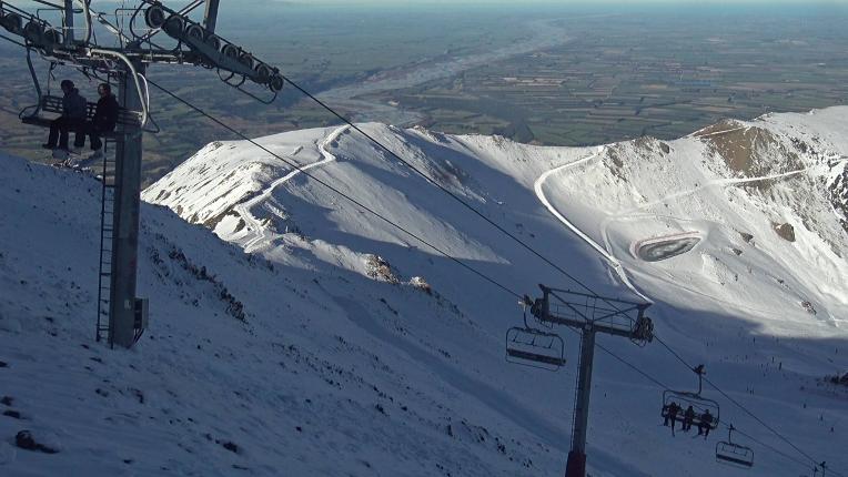 Webcam Mt. Hutt: Rakaia River