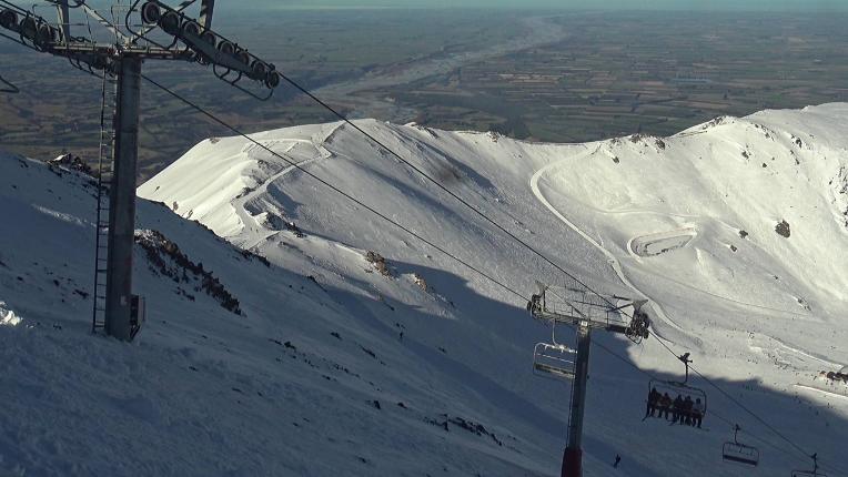 Webcam Mt. Hutt: Rakaia River