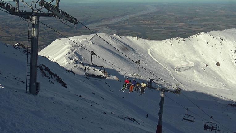 Webcam Mt. Hutt: Rakaia River