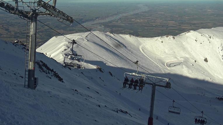 Webcam Mt. Hutt: Rakaia River