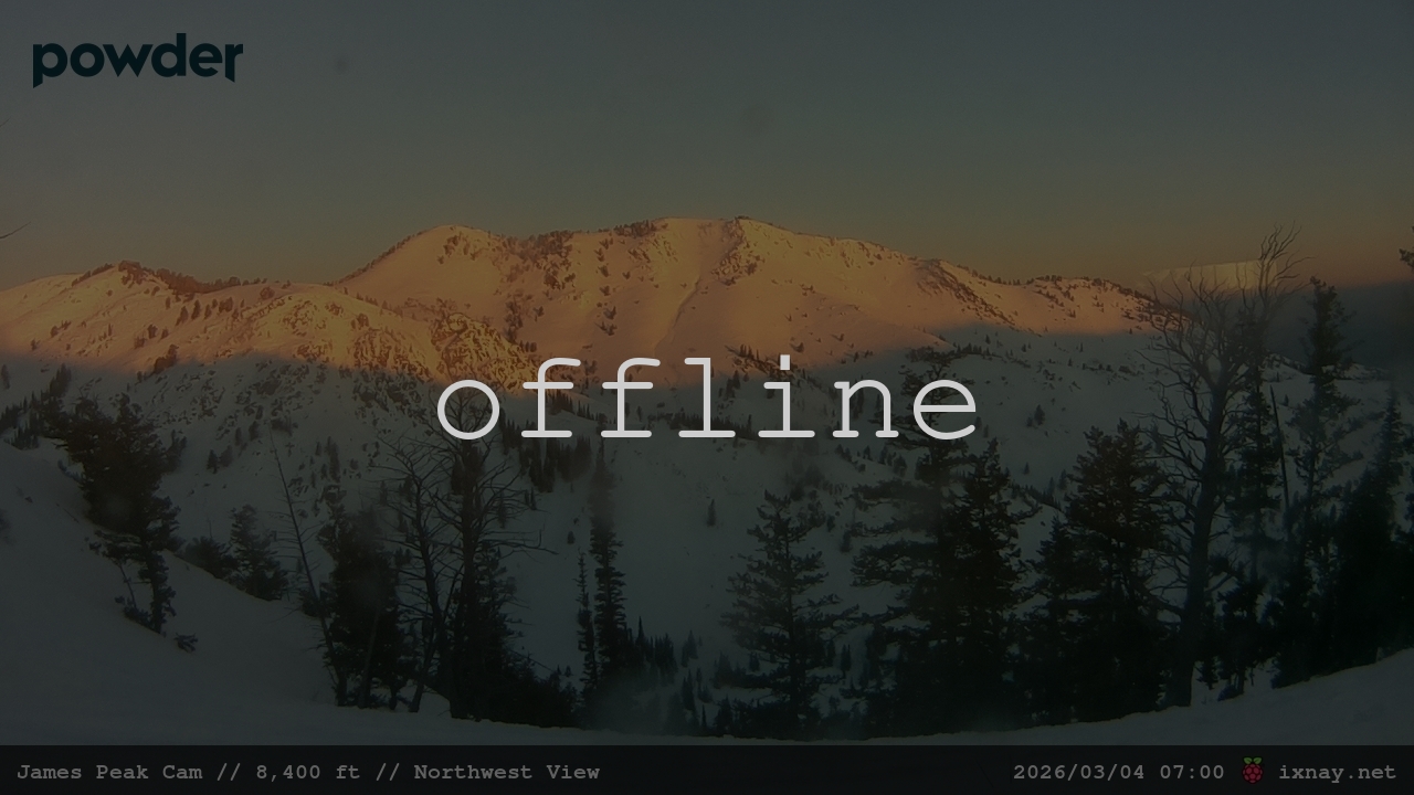 Webcam Powder Mountain: James Peak