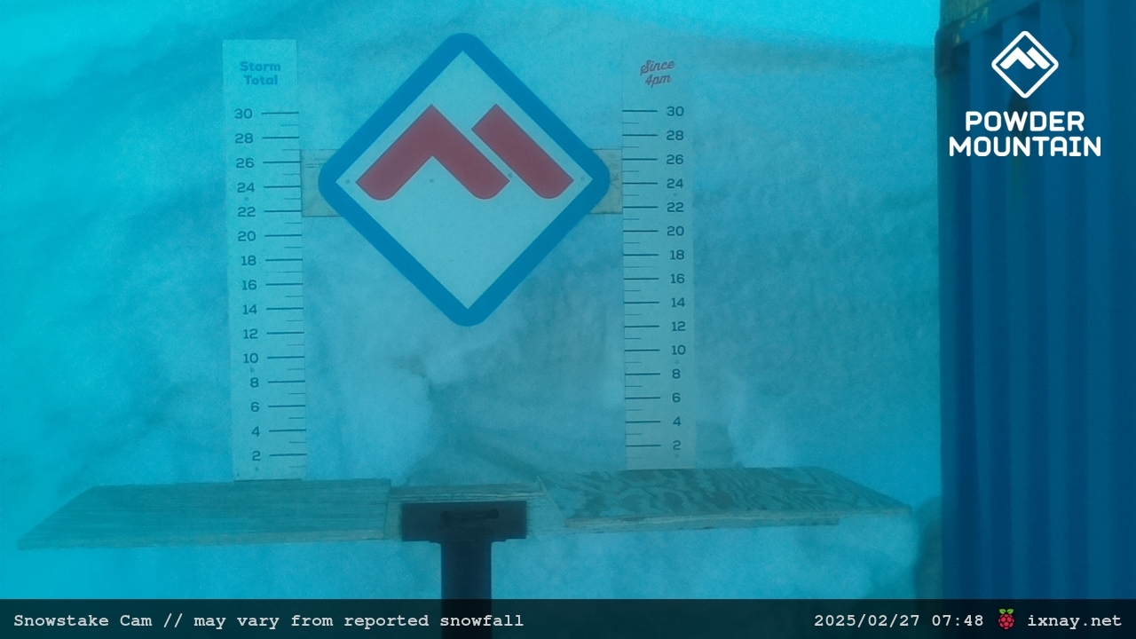 Webcam Powder Mountain: Snow stake