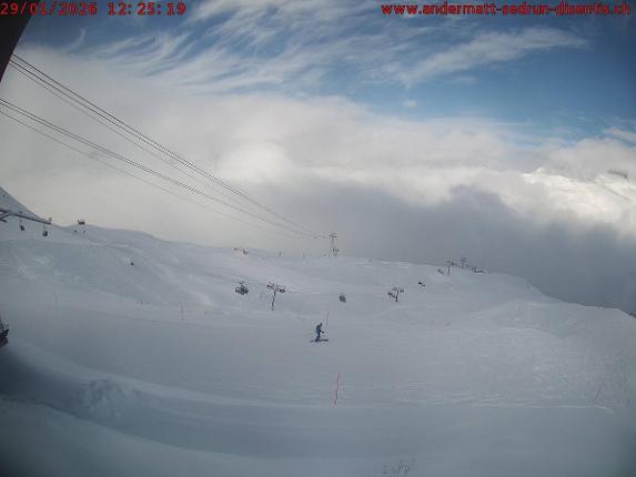 Webcam SkiArena - Andermatt Sedrun: Mittelstation Gurschen, Andermatt
