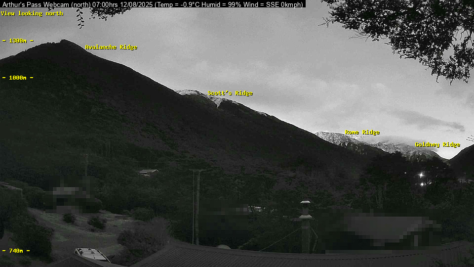 Webcam Temple Basin: Arthur Pass North