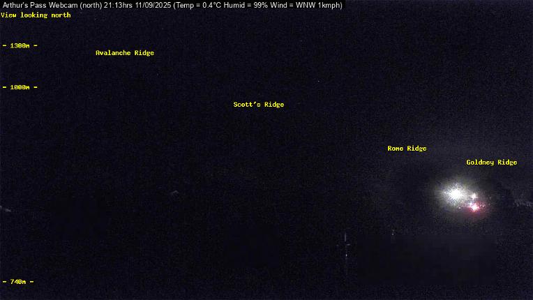 Webcam Temple Basin: Arthur Pass North