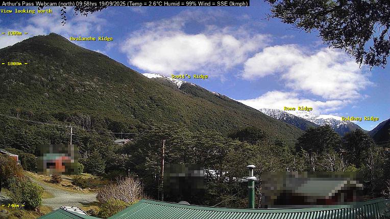 Webcam Temple Basin: Arthur Pass North