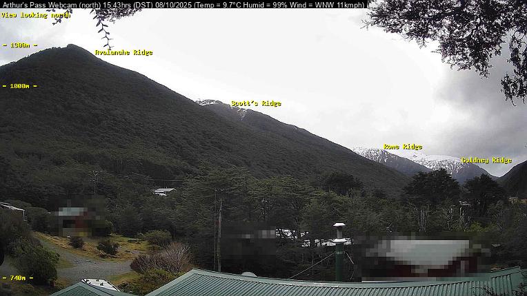 Webcam Temple Basin: Arthur Pass North