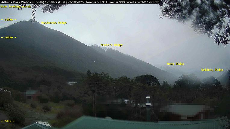 Webcam Temple Basin: Arthur Pass North
