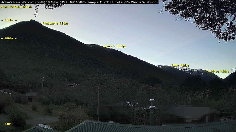 Webcam Temple Basin: Arthur Pass North