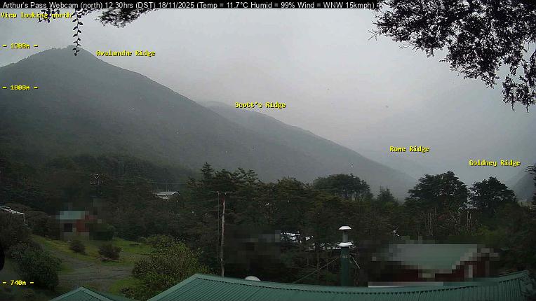Webcam Temple Basin: Arthur Pass North