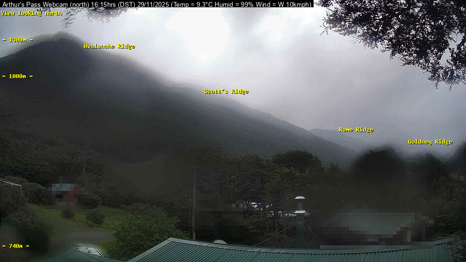 Webcam Temple Basin: Arthur Pass North