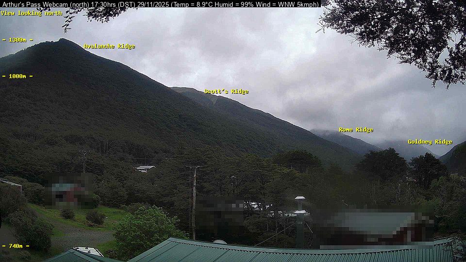 Webcam Temple Basin: Arthur Pass North