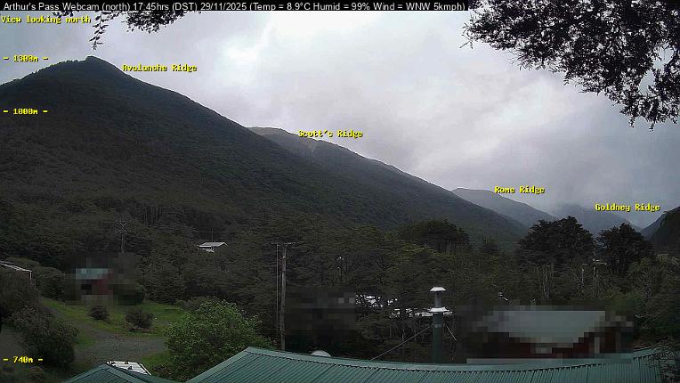 Webcam Temple Basin: Arthur Pass North