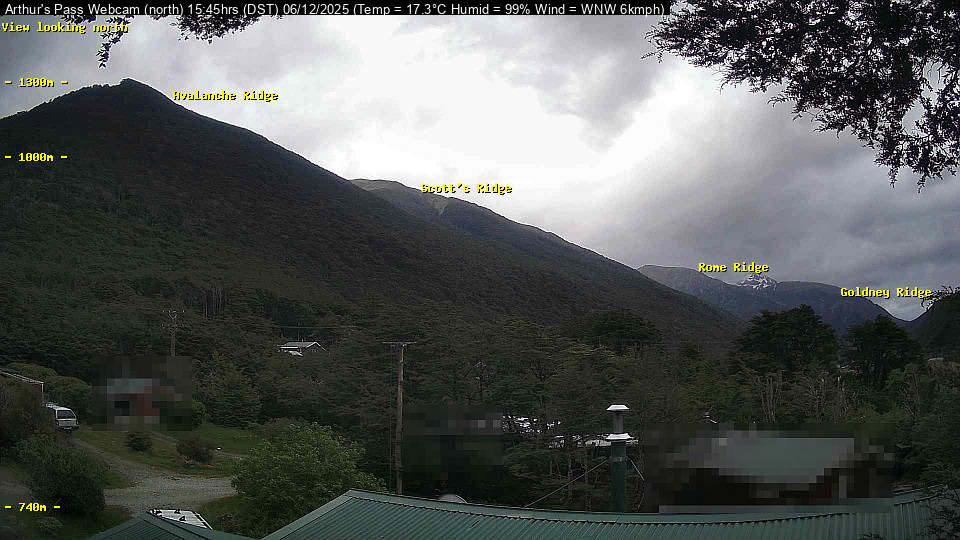 Webcam Temple Basin: Arthur Pass North