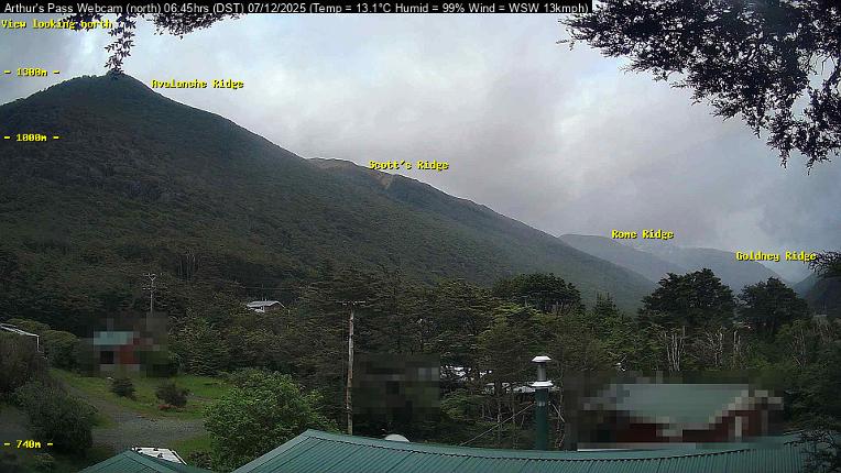 Webcam Temple Basin: Arthur Pass North