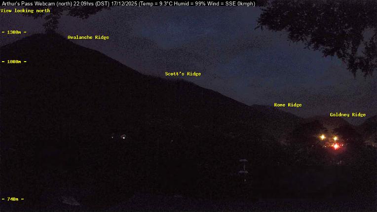 Webcam Temple Basin: Arthur Pass North