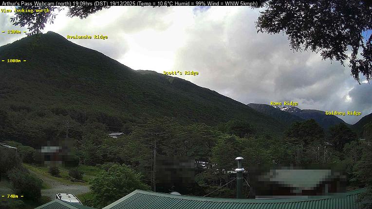 Webcam Temple Basin: Arthur Pass North