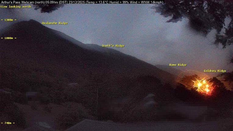 Webcam Temple Basin: Arthur Pass North