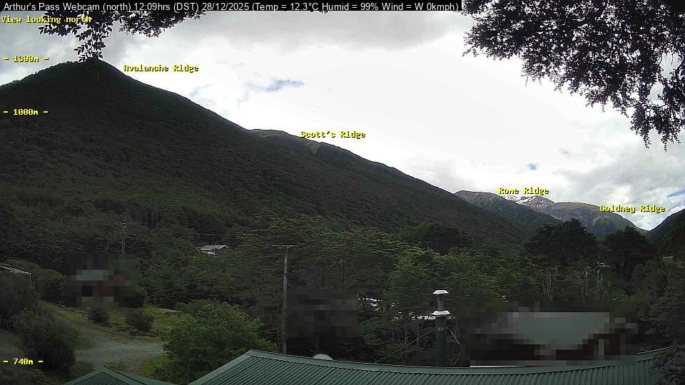 Webcam Temple Basin: Arthur Pass North